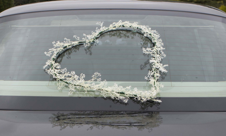 BIANCA - dekoracja na samochód seria DELUXE wedding car decoration with artificial flowers