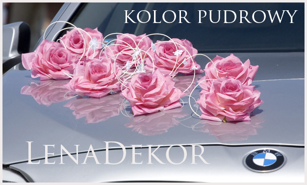 JULKA puder Zestaw do dekoracji samochodu ślubnego DELUXE JULKA puder Zestaw do dekoracji samochodu ślubnego DELUXE