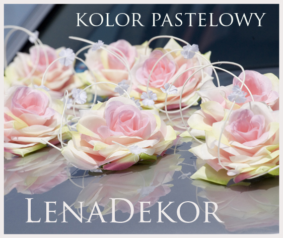 JULKA puder Zestaw do dekoracji samochodu ślubnego DELUXE JULKA puder Zestaw do dekoracji samochodu ślubnego DELUXE