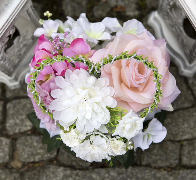 MEMORIA C11 stroik SERCE na grób kompozycja nagrobna flower box