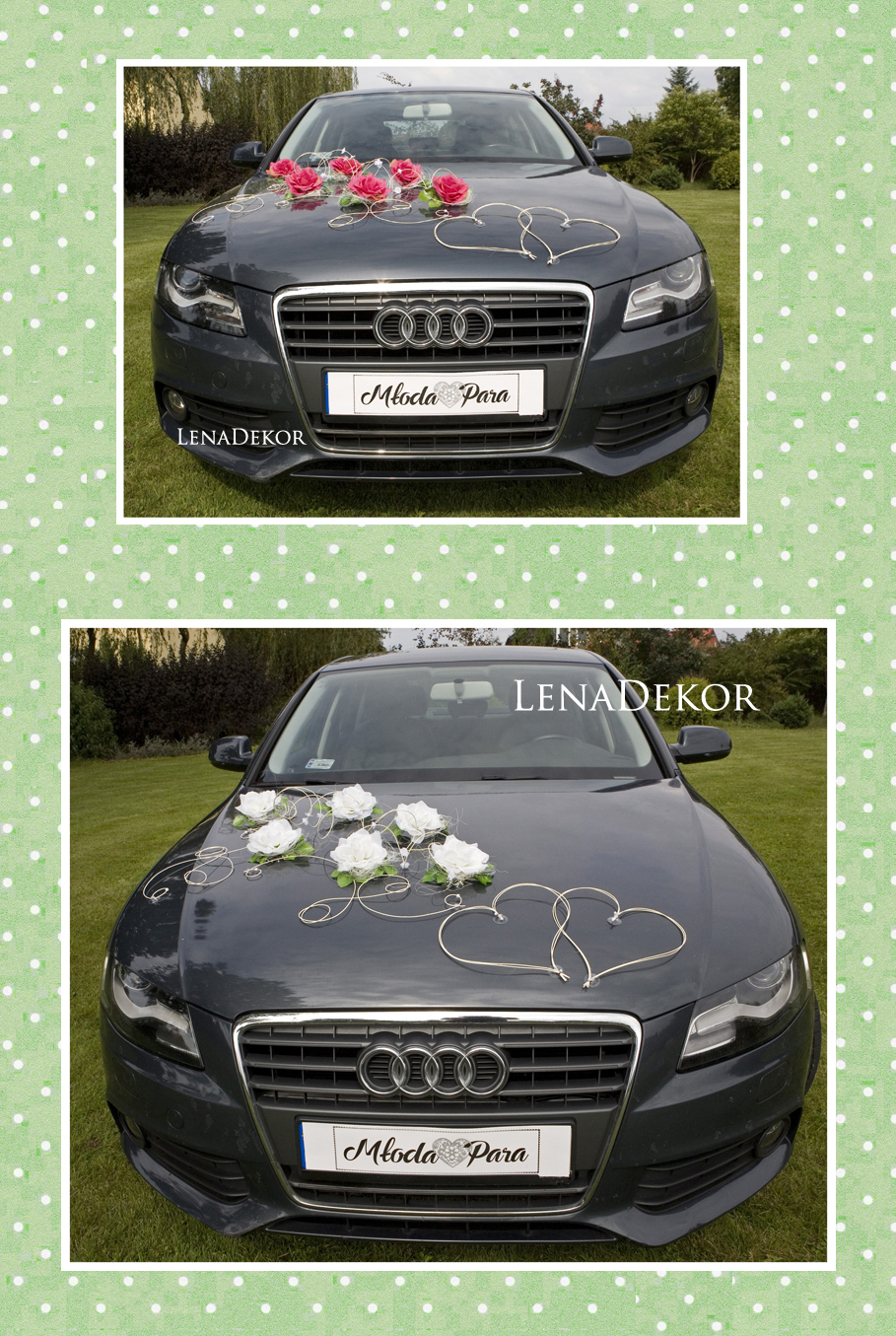 ZUZA - dekoracja na samochód ślubny wedding car decoration