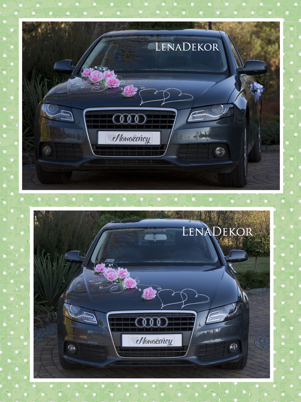 ZUZA - dekoracja na samochód ślubny wedding car decoration