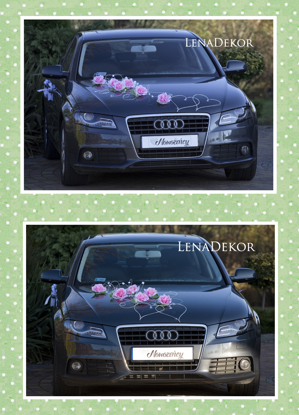 ZUZA - dekoracja na samochód ślubny wedding car decoration