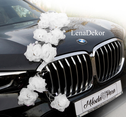 LORA dekoracja na samochód do ślubu BIAŁA LORA dekoracja na samochód do ślubu BIAŁA