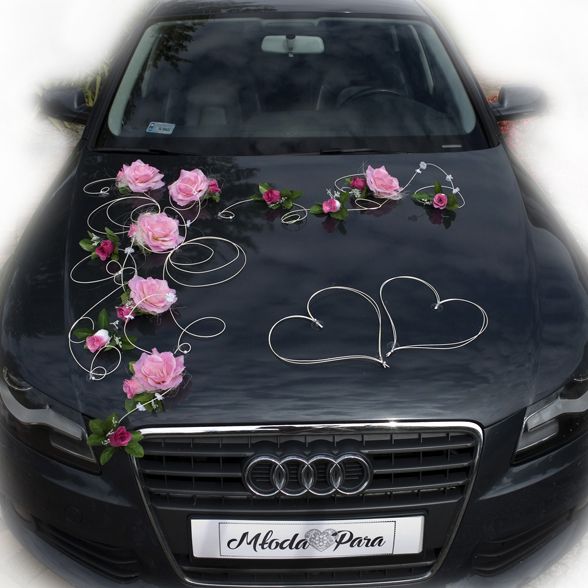 EMILA jasnoróżowa różowa z fuksją dekoracja na samochód