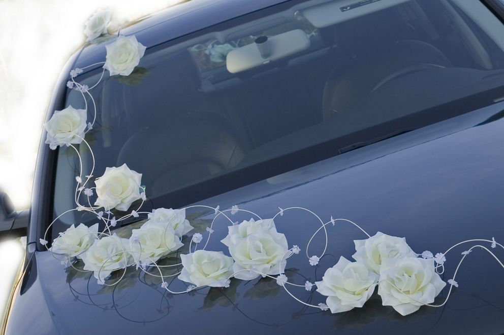 LAURA krem stroik na samochód ślubny