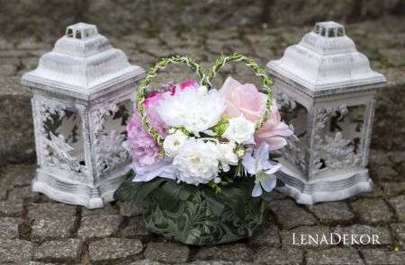 MEMORIA C11 stroik SERCE na grób kompozycja nagrobna flower box