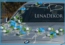 AIDA - dekoracja samochodu ślubnego
