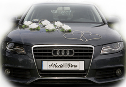NINA dekoracja na samochód ślubny KREMOWA