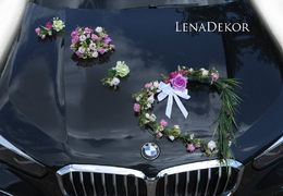 HALINA - dekoracja na samochód dp ślubu seria DELUXE