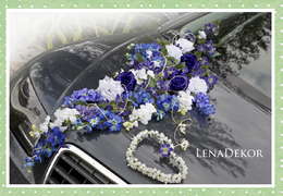 JOANNA dekoracja na samochód seria DELUXE wedding car decoration with artificial flowers