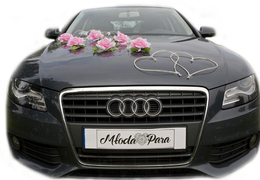 NINA komplet do dekoracji samochodu JASNY RÓŻ