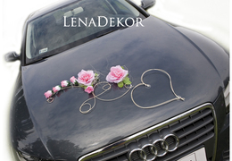 ALA dekoracja na samochód ślubny wedding car decoration