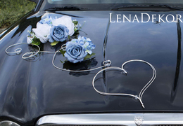 EDYTA ozdoba ślubna na samochód seria DELUXE wedding car decoration